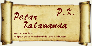 Petar Kalamanda vizit kartica